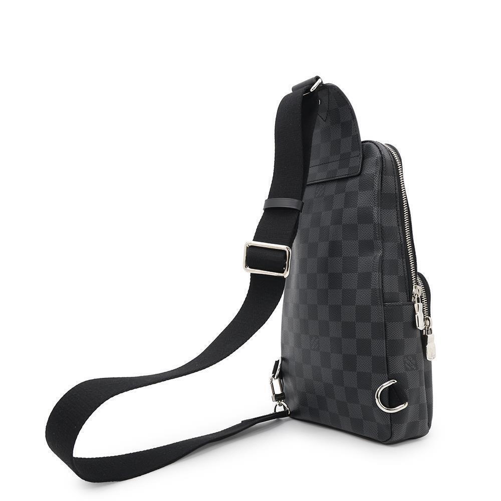 Louis Vuitton Black Bag Graphite Damier Sling Avenue Black